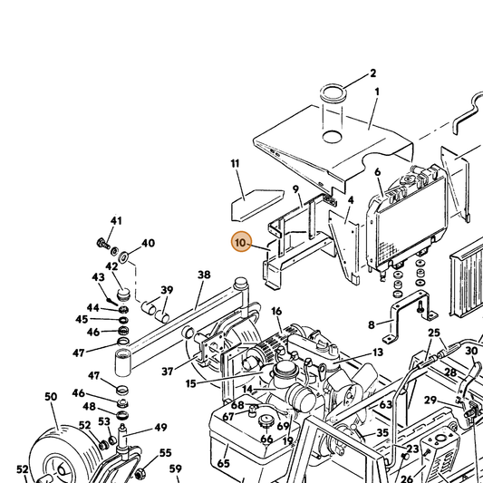 Grasshopper part 643774 — IPL diagram snippet (6x zoom, amber highlight)
