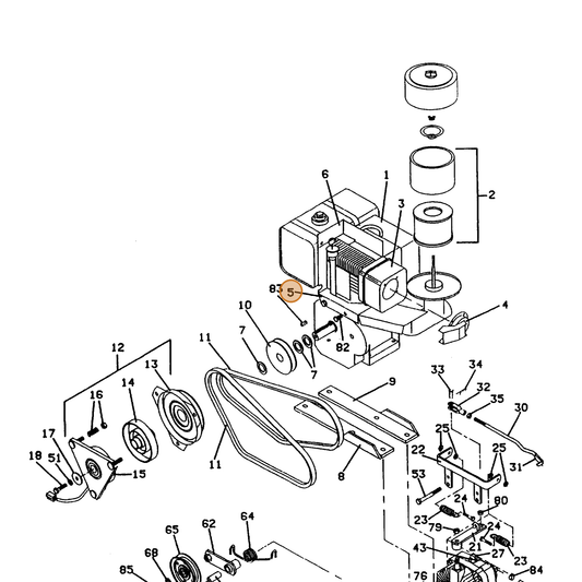 Grasshopper part 643776 — IPL diagram snippet (6x zoom, amber highlight)