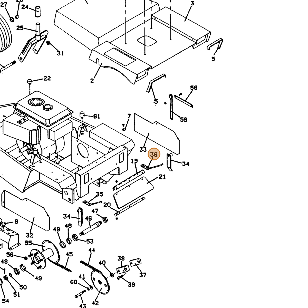 Grasshopper part 643778 — IPL diagram snippet (6x zoom, amber highlight)