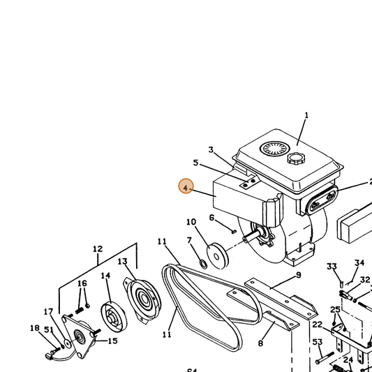 Grasshopper part 643779 — IPL diagram snippet (6x zoom, amber highlight)