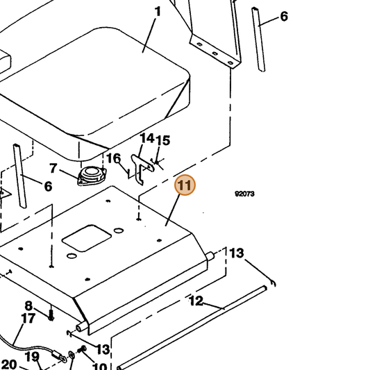 Grasshopper part 643781 — IPL diagram snippet (6x zoom, amber highlight)