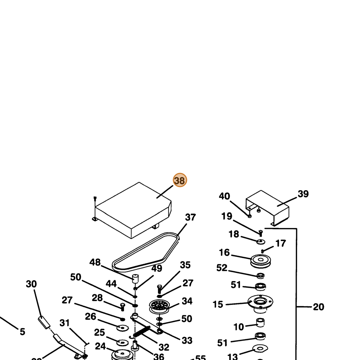 Grasshopper part 643782 — IPL diagram snippet (6x zoom, amber highlight)