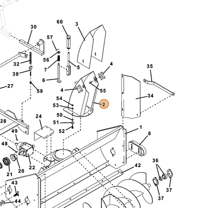 Grasshopper part 643788 — IPL diagram snippet (6x zoom, amber highlight)