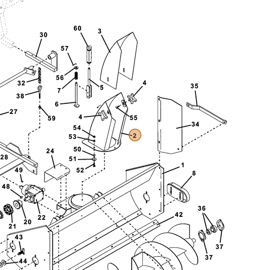 Grasshopper part 643788 — IPL diagram snippet (6x zoom, amber highlight)