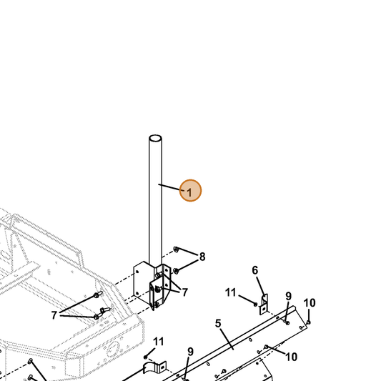 Grasshopper part 643795 — IPL diagram snippet (6x zoom, amber highlight)