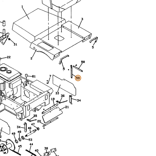 Grasshopper part 643798 — IPL diagram snippet (6x zoom, amber highlight)