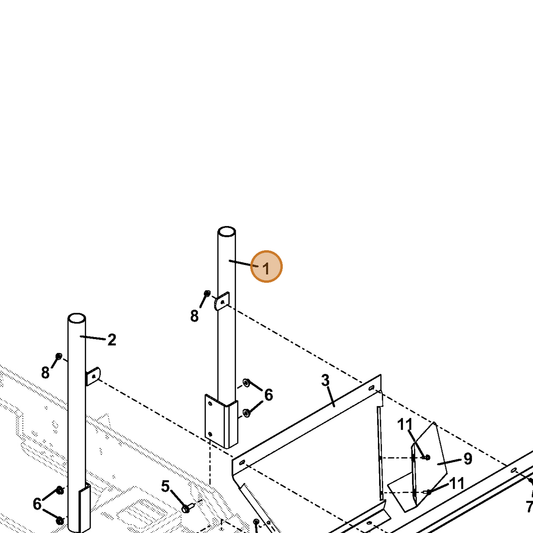 Grasshopper part 643816 — IPL diagram snippet (6x zoom, amber highlight)