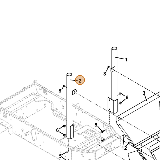 Grasshopper part 643817 — IPL diagram snippet (6x zoom, amber highlight)