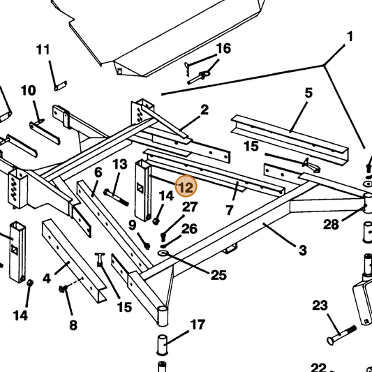 Grasshopper part 643818 — IPL diagram snippet (6x zoom, amber highlight)