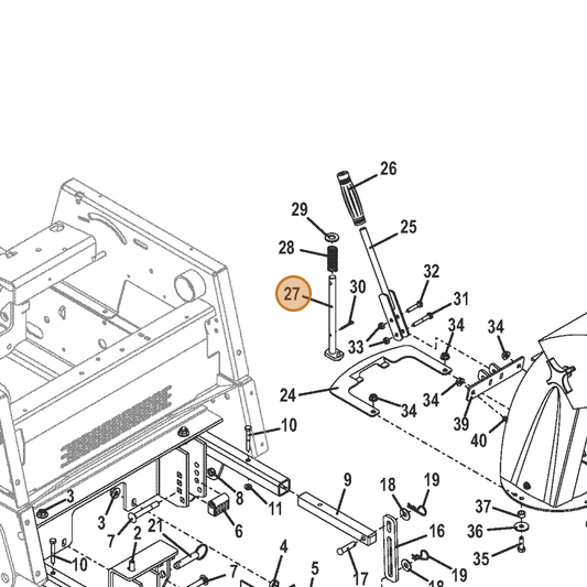 Grasshopper part 643834 — IPL diagram snippet (6x zoom, amber highlight)