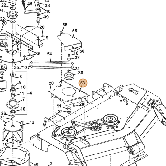 Grasshopper part 643843 — IPL diagram snippet (6x zoom, amber highlight)