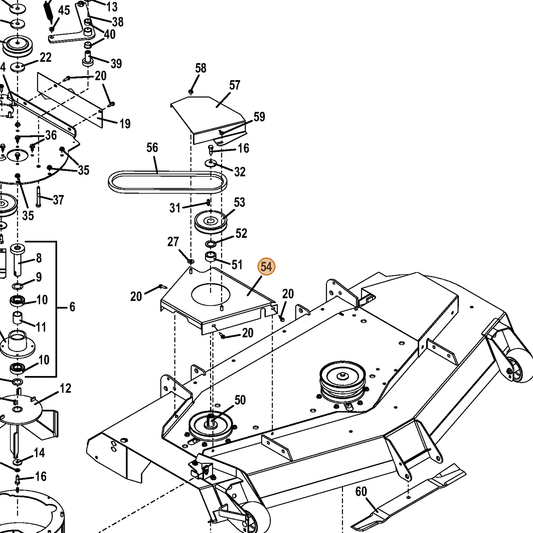 Grasshopper part 643846 — IPL diagram snippet (6x zoom, amber highlight)