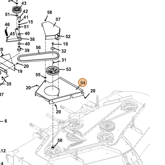 Grasshopper part 643847 — IPL diagram snippet (6x zoom, amber highlight)