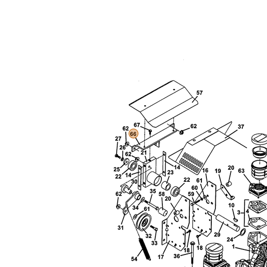 Grasshopper part 643849 — IPL diagram snippet (6x zoom, amber highlight)