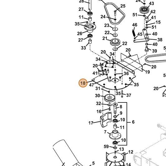 Grasshopper part 643853 — IPL diagram snippet (6x zoom, amber highlight)