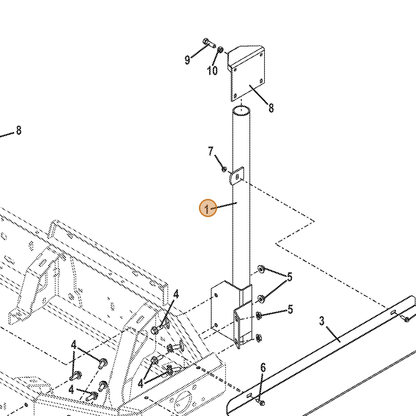 Grasshopper part 643854 — IPL diagram snippet (6x zoom, amber highlight)