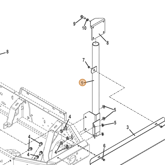 Grasshopper part 643854 — IPL diagram snippet (6x zoom, amber highlight)