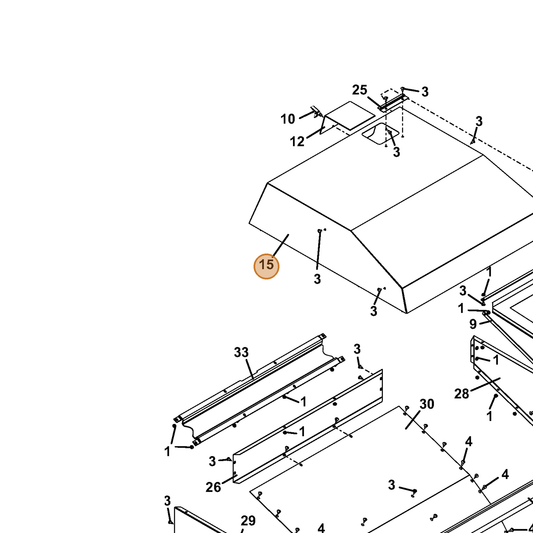 Grasshopper part 643859 — IPL diagram snippet (6x zoom, amber highlight)