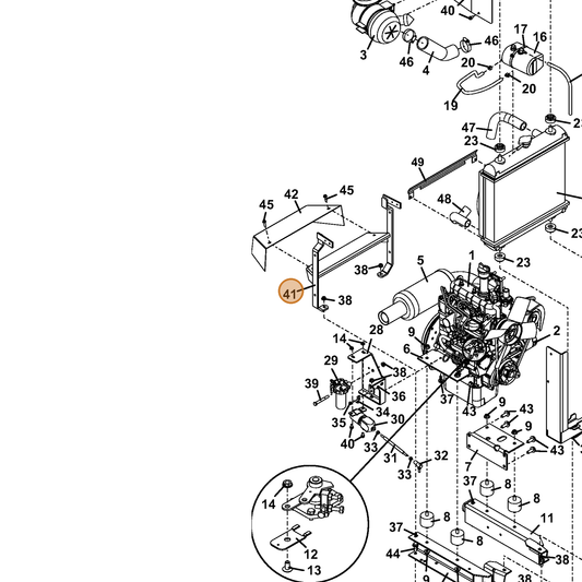 Grasshopper part 643866 — IPL diagram snippet (6x zoom, amber highlight)