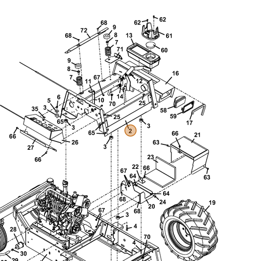 Grasshopper part 643872 — IPL diagram snippet (6x zoom, amber highlight)
