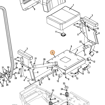 Grasshopper part 643890 — IPL diagram snippet (6x zoom, amber highlight)
