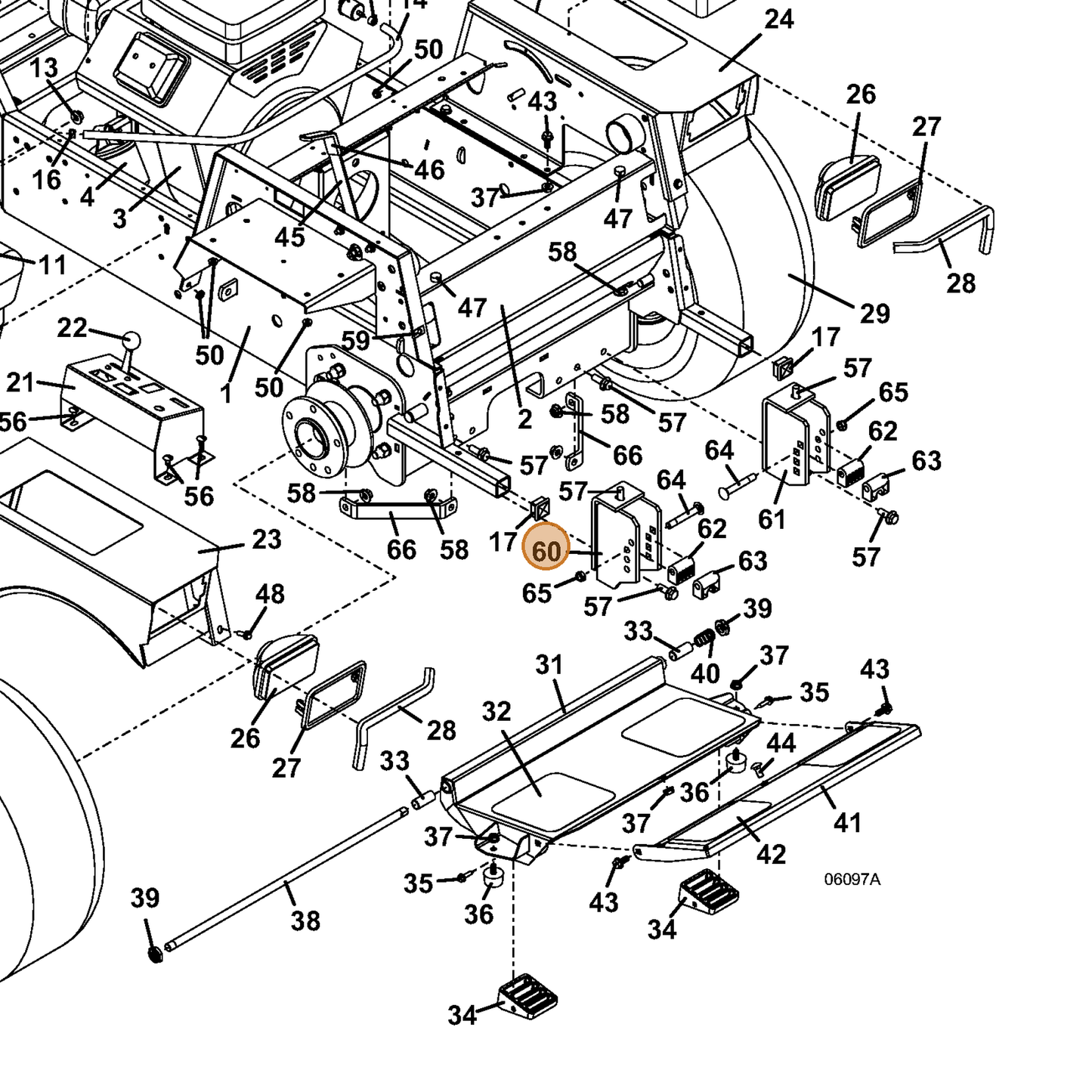Grasshopper part 643894 — IPL diagram snippet (6x zoom, amber highlight)