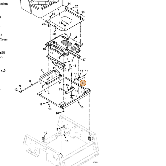 Grasshopper part 643933 — IPL diagram snippet (6x zoom, amber highlight)