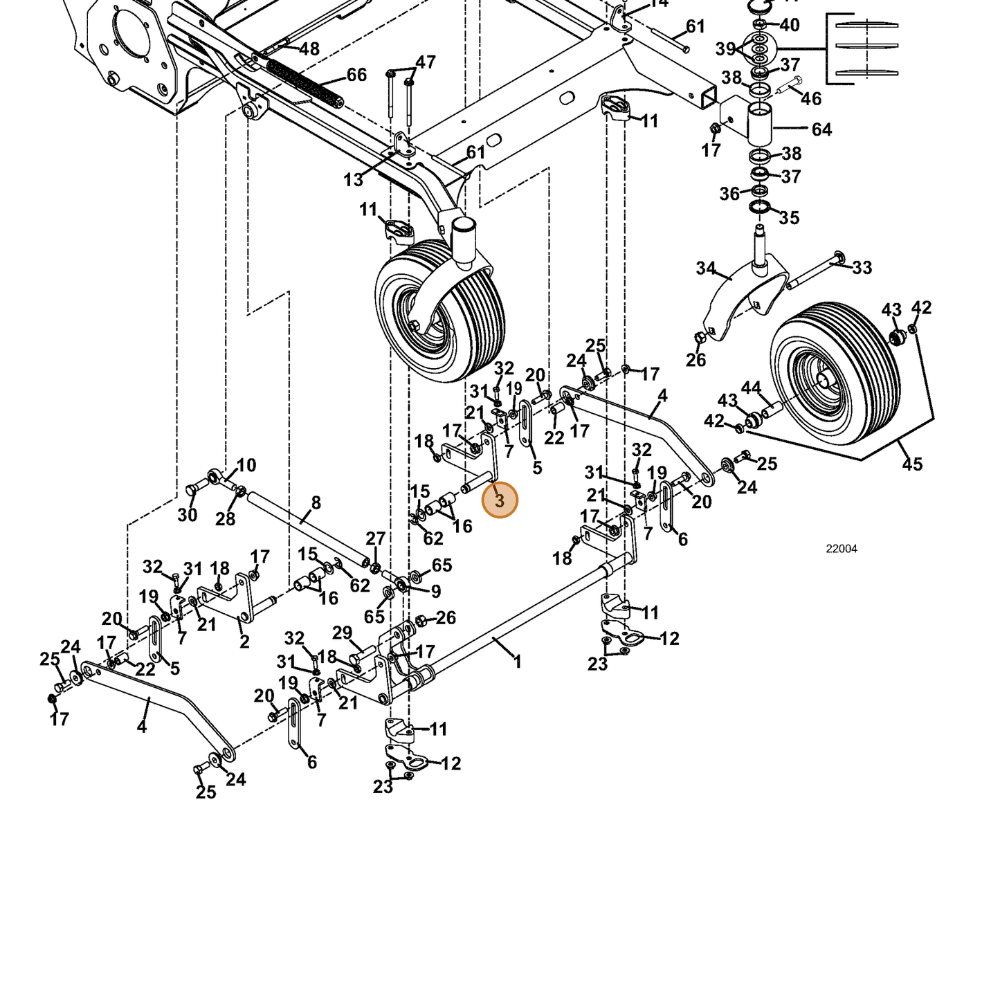Grasshopper part 643941 — IPL diagram snippet (6x zoom, amber highlight)