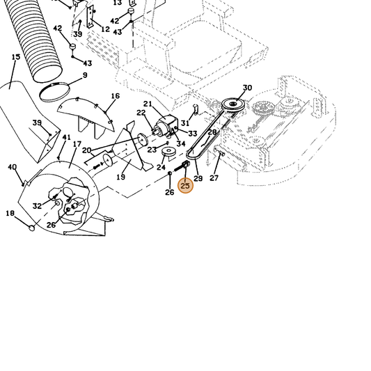 Grasshopper part 643960 — IPL diagram snippet (6x zoom, amber highlight)