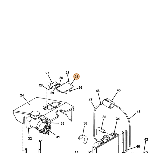 Grasshopper part 643967 — IPL diagram snippet (6x zoom, amber highlight)