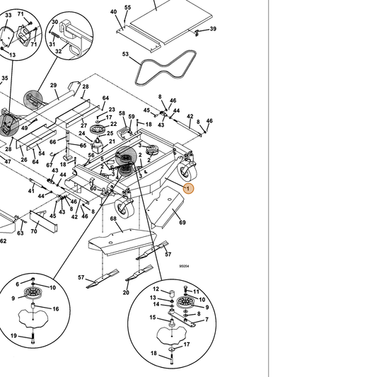 Grasshopper part 643976 — IPL diagram snippet (6x zoom, amber highlight)