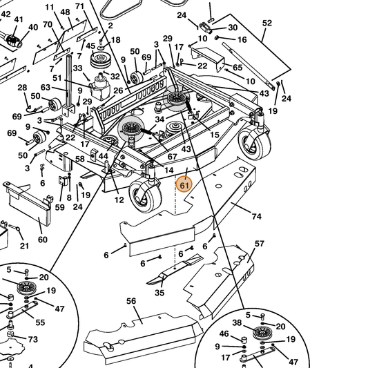 Grasshopper part 643991 — IPL diagram snippet (6x zoom, amber highlight)