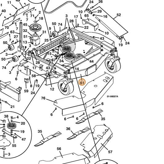Grasshopper part 643992 — IPL diagram snippet (6x zoom, amber highlight)