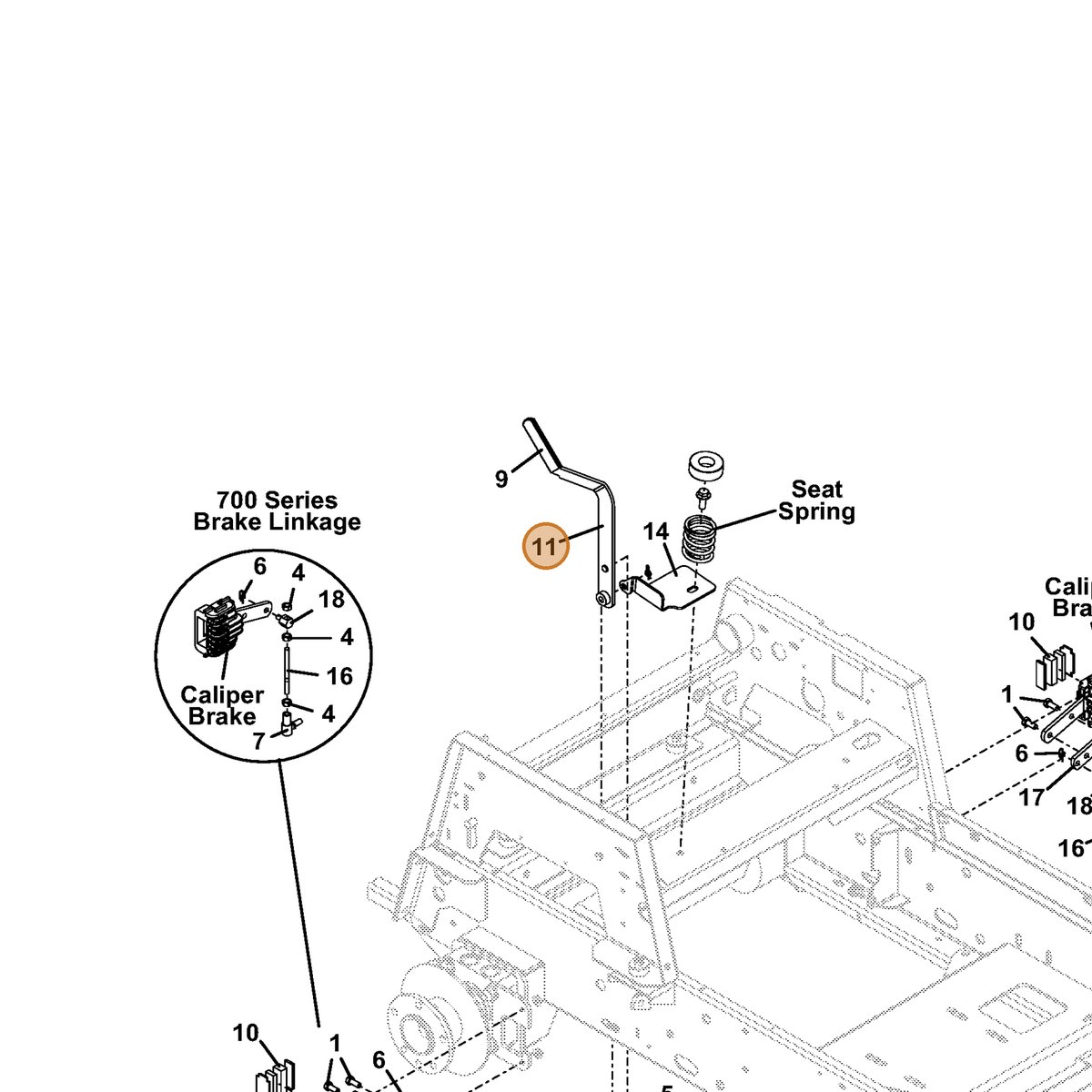 Grasshopper part 644035 — IPL diagram snippet (6x zoom, amber highlight)