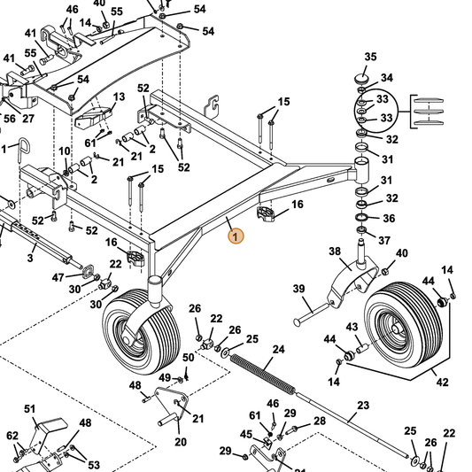 Grasshopper part 644055 — IPL diagram snippet (6x zoom, amber highlight)
