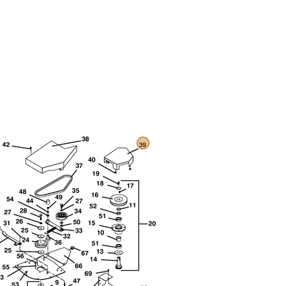 Grasshopper part 644084 — IPL diagram snippet (6x zoom, amber highlight)