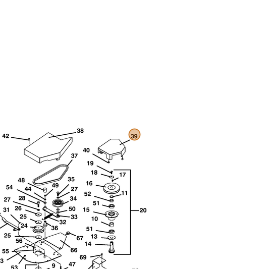 Grasshopper part 644084 — IPL diagram snippet (6x zoom, amber highlight)