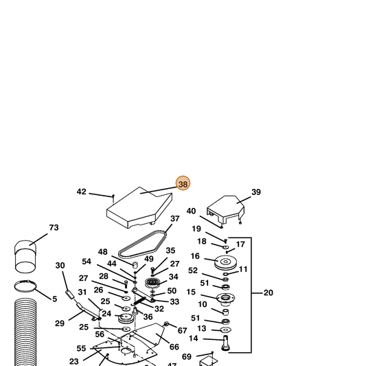 Grasshopper part 644085 — IPL diagram snippet (6x zoom, amber highlight)