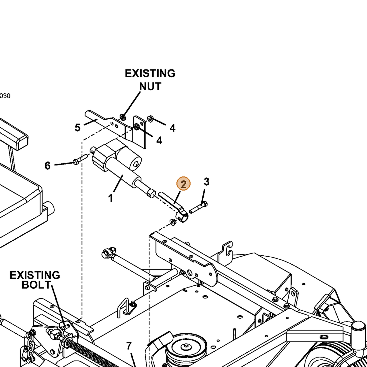 Grasshopper part 644089 — IPL diagram snippet (6x zoom, amber highlight)