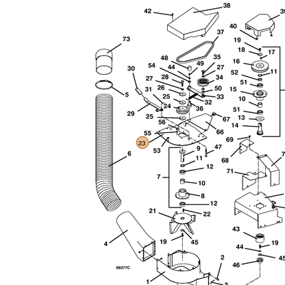 Grasshopper part 644093 — IPL diagram snippet (6x zoom, amber highlight)
