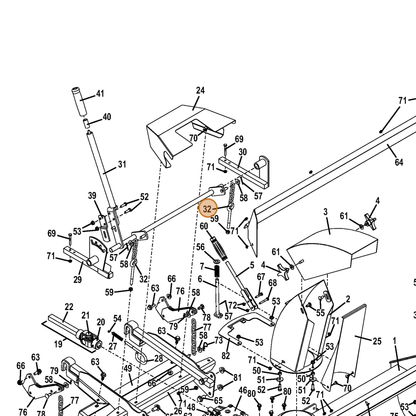 Grasshopper part 644112 — IPL diagram snippet (6x zoom, amber highlight)