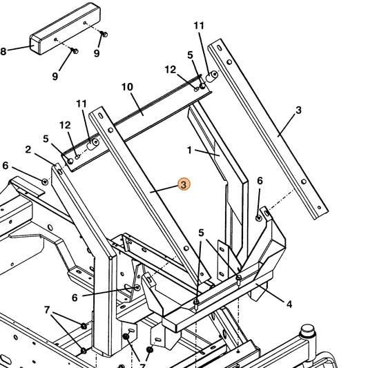 Grasshopper part 644113 — IPL diagram snippet (6x zoom, amber highlight)