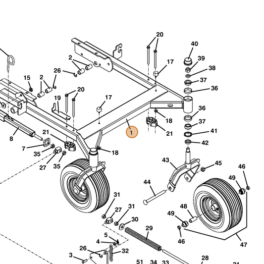Grasshopper part 644138 — IPL diagram snippet (6x zoom, amber highlight)