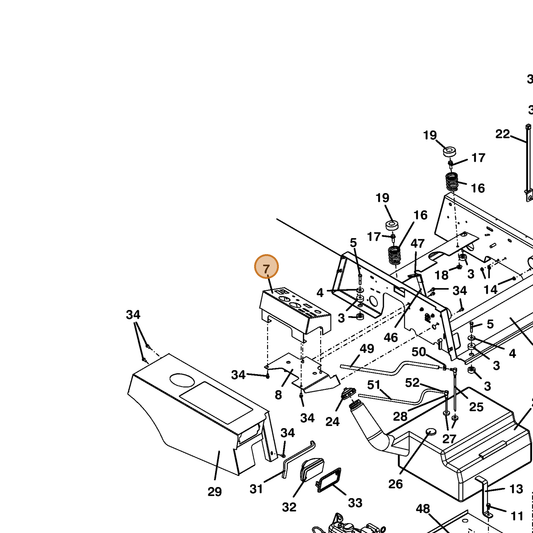 Grasshopper part 644139 — IPL diagram snippet (6x zoom, amber highlight)