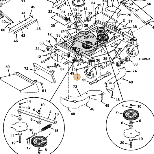 Grasshopper part 644142 — IPL diagram snippet (6x zoom, amber highlight)