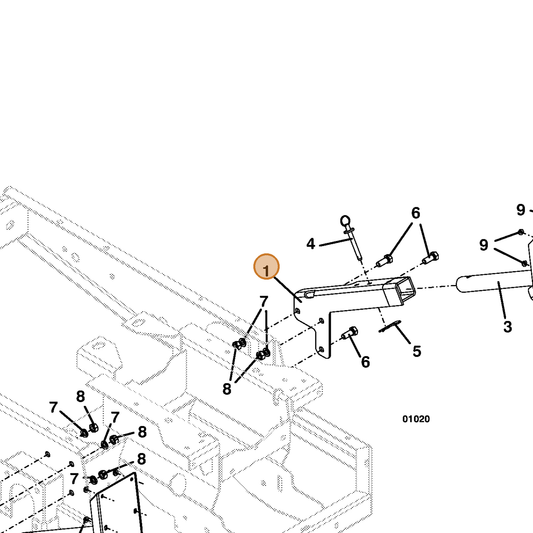 Grasshopper part 644145 — IPL diagram snippet (6x zoom, amber highlight)