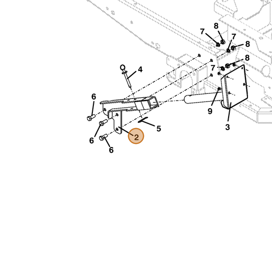 Grasshopper part 644146 — IPL diagram snippet (6x zoom, amber highlight)