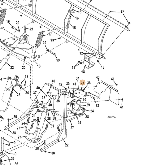 Grasshopper part 644154 — IPL diagram snippet (6x zoom, amber highlight)