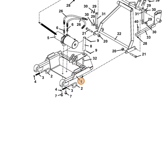 Grasshopper part 644158 — IPL diagram snippet (6x zoom, amber highlight)