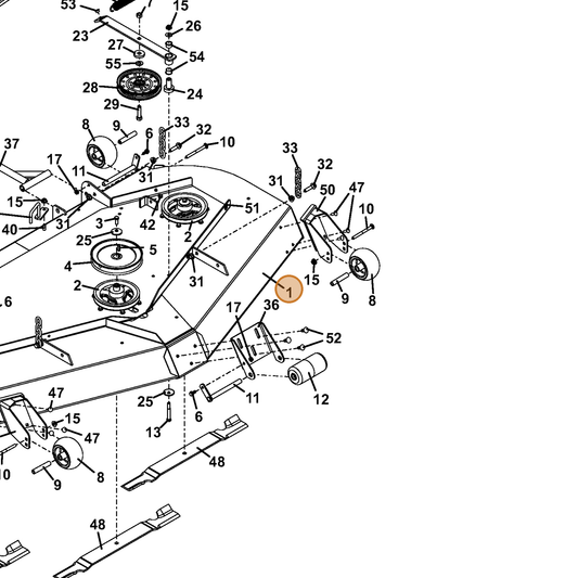 Grasshopper part 644161 — IPL diagram snippet (6x zoom, amber highlight)